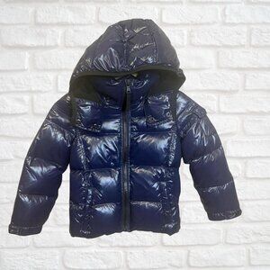 NWT S13 Boys Glossy Down Puffer Jacket – Size 4 Marine Blue Warm Winter Coat